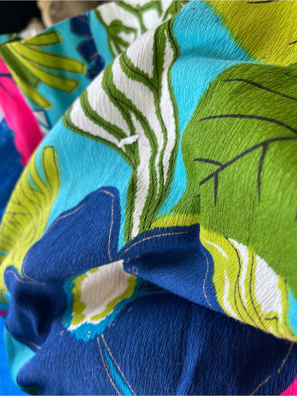 Vintage Ui-Maikai Hawaiian Maxi Dress 12 Waterfall Back Floral Cotton Tropical - Picture 7 of 7